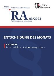 RA 03/2023 - Entscheidung des Monats