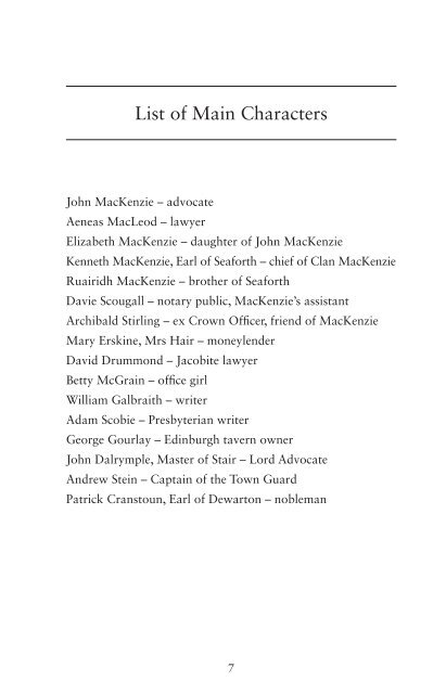 The Unnatural Death of a Jacobite by Douglas Watt sampler