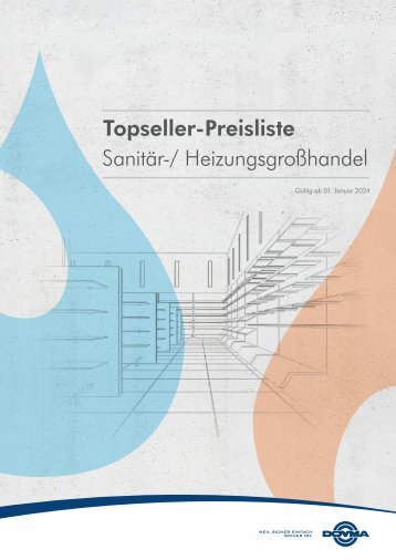 Topseller-Preisliste für den Sanitär-/ Heizungsgroßhandel