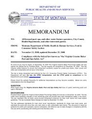 Montana Interpretation Memo on the VGB Pool & Spa Safety Act