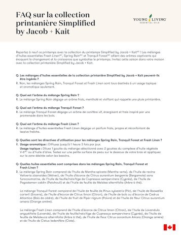 Foire aux questions sur la collection printanière Simplified by Jacob + Kait