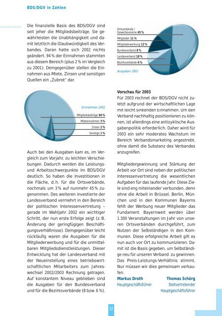 Jahresbericht 2002/2003 - Bund der Selbständigen in Bayern
