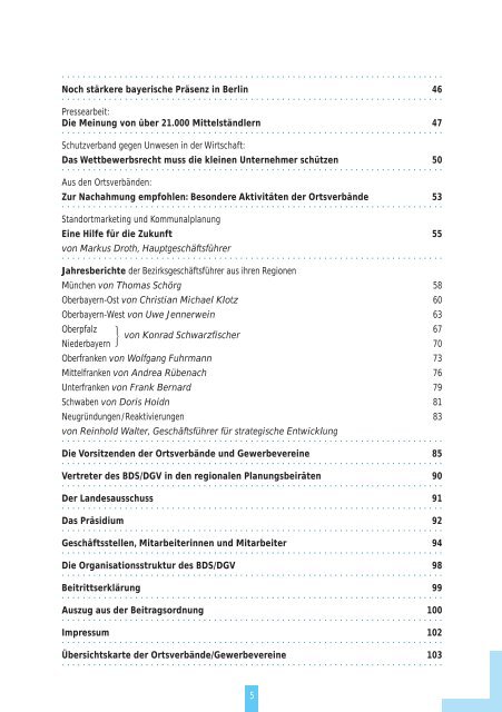 Jahresbericht 2002/2003 - Bund der Selbständigen in Bayern