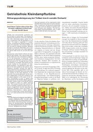 Getriebefreie Kleindampfturbine - VGB PowerTech