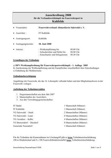 Ausschreibung 2008 - Feuerwehrverband Altmarkkreis Salzwedel eV