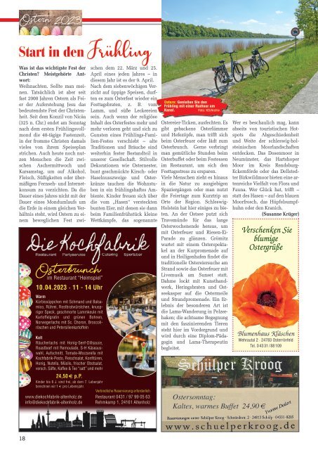 Holsteiner KlöönSNACK - Ausgabe Rendsburg / Mittelholstein - März 2023