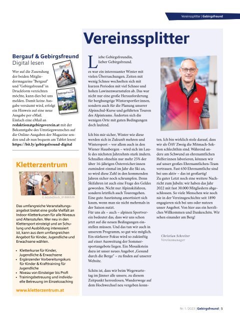 Gebirgsfreund Nr. 1/2023