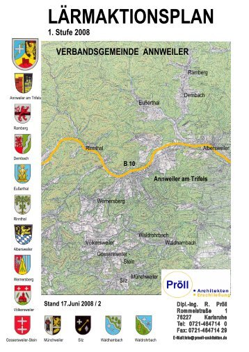 LÄRMAKTIONSPLAN - Verbandsgemeinde Annweiler am Trifels