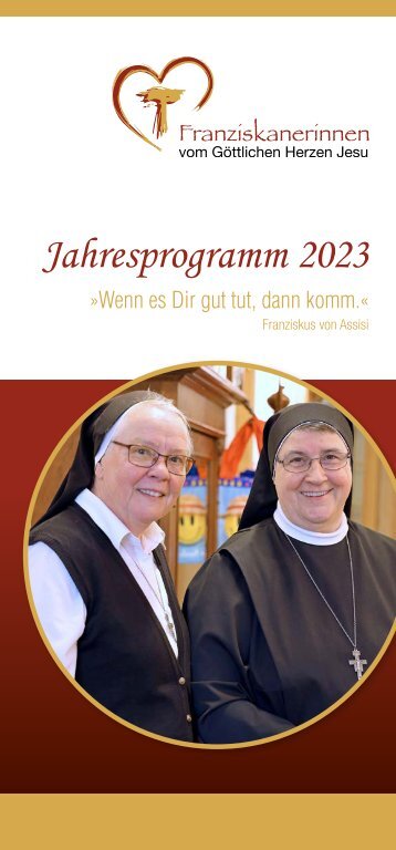 Franziskanerinnen vom Göttlichen Herzen Jesu - Jahresprogramm 2023
