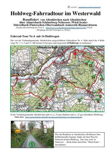 Hohlweg-Fahrradtour im Westerwald Rundfahrt von Altenkirchen ...