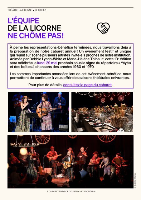 Programme de soirée - Chokola