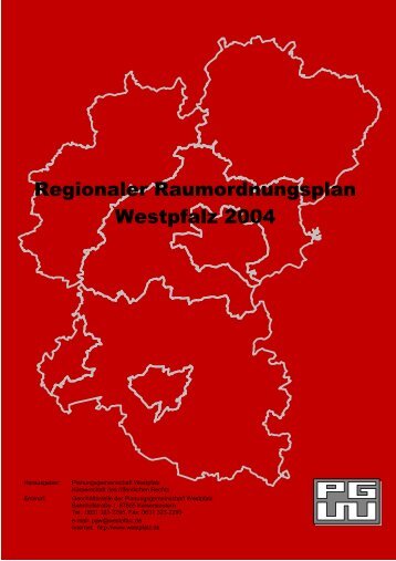 Regionaler Raumordnungsplan Westpfalz 2004 - Fakultät VI Planen ...