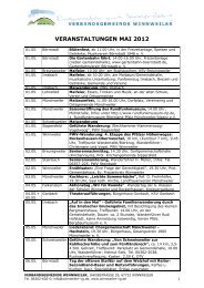 veranstaltungen mai 2012 - Verbandsgemeinde Winnweiler