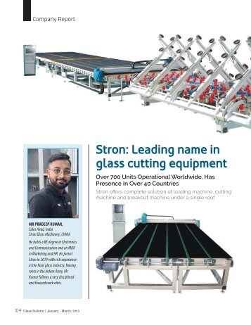 Stron: Leading name in glass cutting equipment