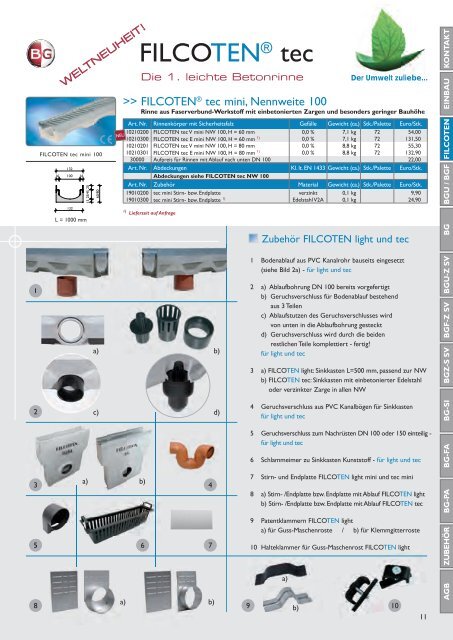 Preisliste 2012.indd - BG Graspointner GmbH & Co KG