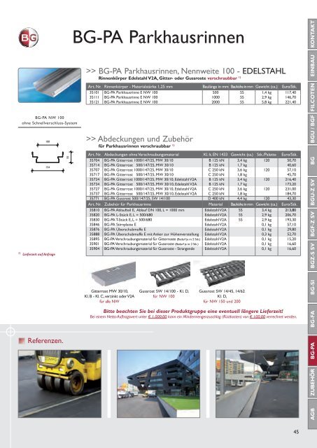 Preisliste 2012.indd - BG Graspointner GmbH & Co KG