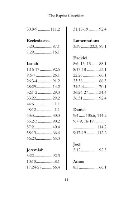 Baptist Catechism SAMPLE