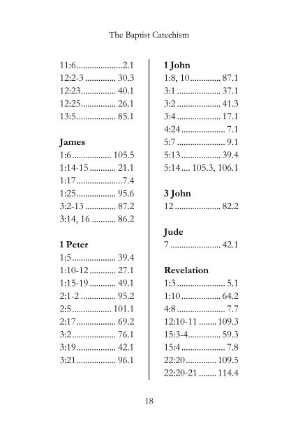 Baptist Catechism SAMPLE