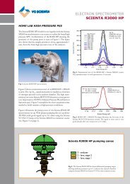 ELECTRON SPECTROMETER SCIENTA R3000 HP - VG Scienta