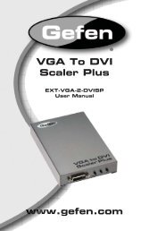 ® VGA To DVI Scaler Plus www.gefen.com