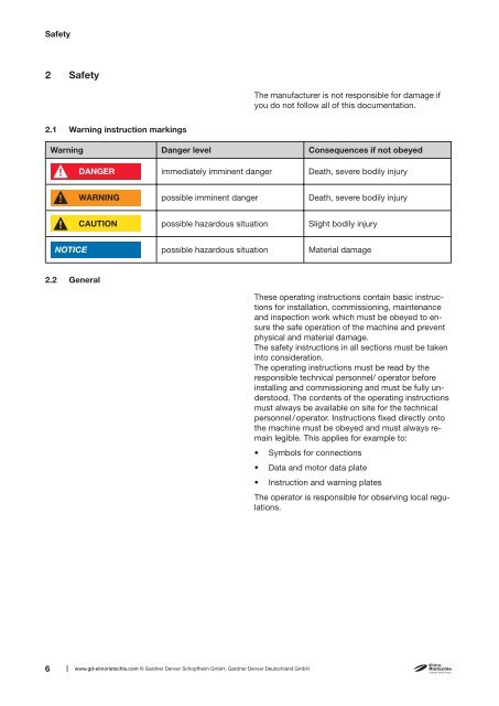 Original Operating Instructions V-VGA / V-VGC - Elmo Rietschle