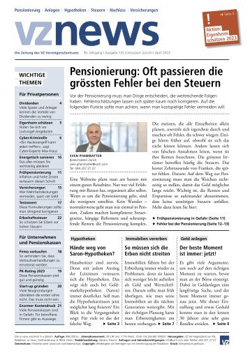 vznews, Schweiz deutsch, April 2023, Ausgabe 135