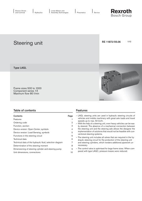 Steering Unit Bosch Rexroth Ag