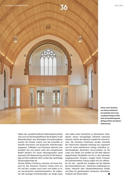 architektur FACHMAGAZIN Ausgabe 1 2023