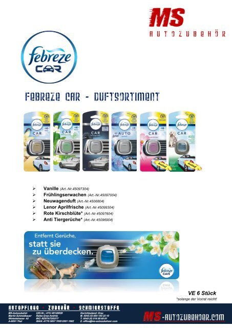 Febreze Car Sortiment 2023