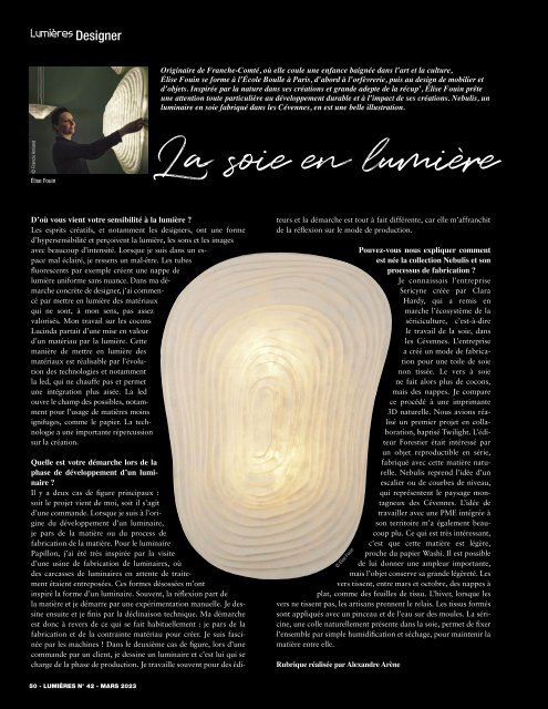 LUMIERES N°42 MARS 2023