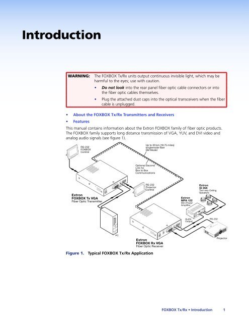 FOXBOX Tx/Rx VGA, VGA/YUV, DVI, and - Extron Electronics