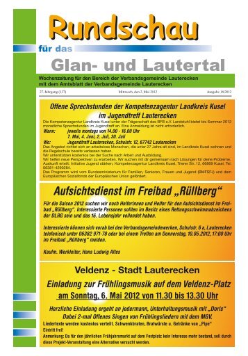 Amtsblatt KW 18 - Verbandsgemeinde Lauterecken