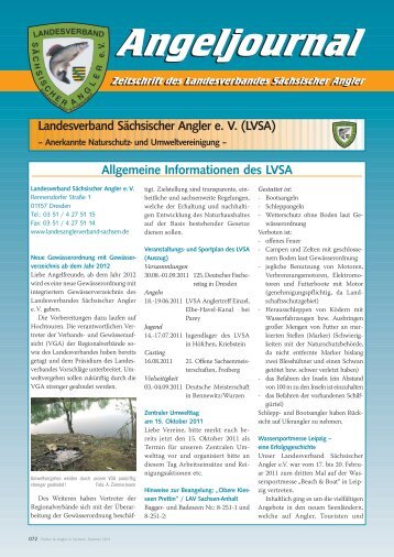 LVSA Angeljournal (PDF 872 KB) - Landesverband Sächsischer ...