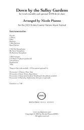 Down by the Salley Gardens SCORE - Score