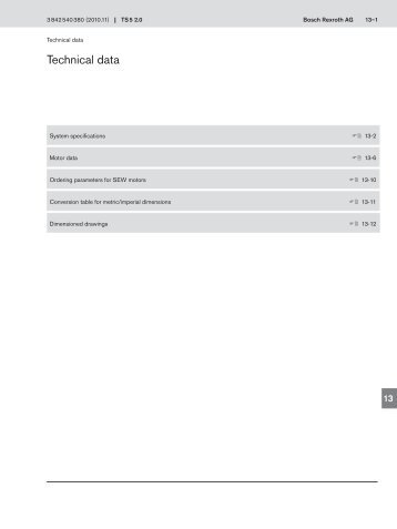 Section 13 - Technical Data - Bosch Rexroth