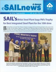 SAIL News September 2012 - Steel Authority of India Ltd.