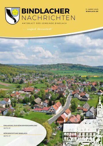 Bindlacher Nachrichten - Ausgabe 11.03.2023