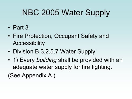Fire Program Hydrant Flows & Calculations - First Nations (Alberta ...