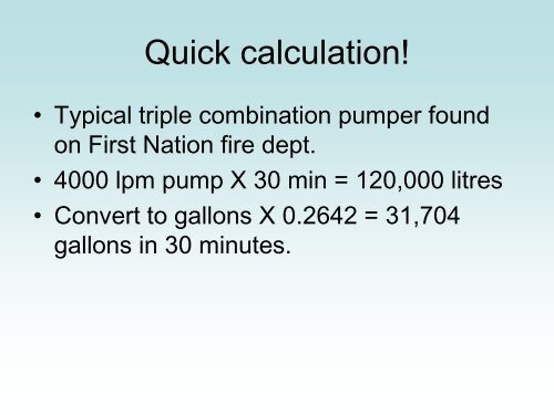 Fire Program Hydrant Flows & Calculations - First Nations (Alberta ...