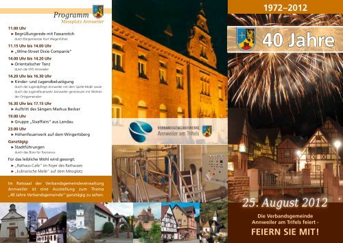 Programm 40 Jahre 1972–2012 - Verbandsgemeinde Annweiler am ...