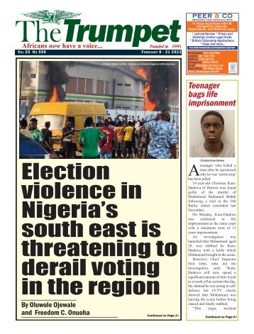 The Trumpet Newspaper Issue 590 (February 8 - 21 2023).
