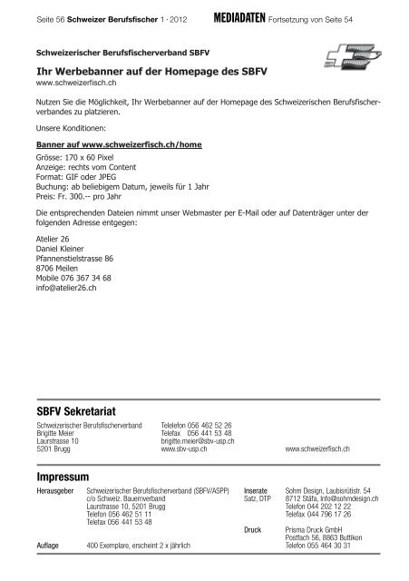 SBFV_Bulletin_2_2010.qxd - Schweizerischer Berufsfischerverband