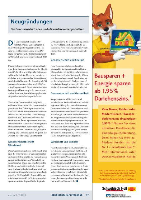 Jahresbericht 2007 - Genossenschaftsverband eV