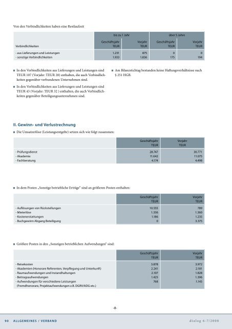 Jahresbericht 2007 - Genossenschaftsverband eV