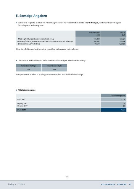 Jahresbericht 2007 - Genossenschaftsverband eV