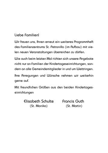 Elisabeth Schulte Francis Guth - St. Petronilla Wettringen