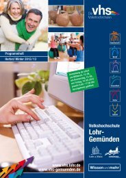 unser Programm als Download - VHS Lohr - Lohr a. Main