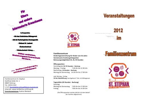 Veranstaltungsflyer - Website der Gemeinde St. Lambertus Ochtrup