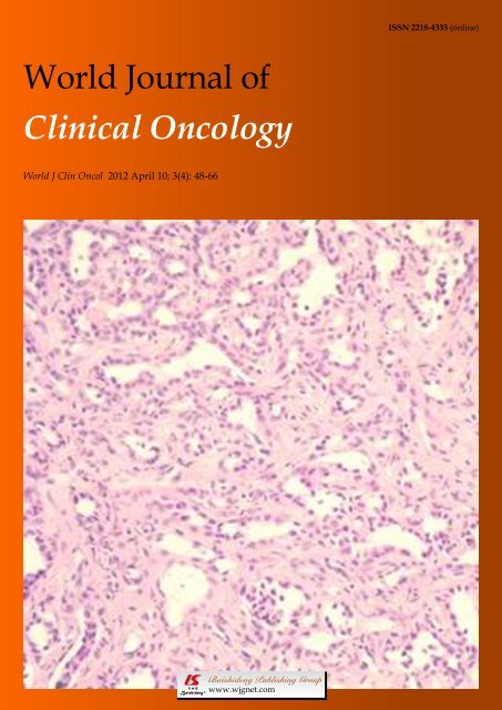 World Journal of Clinical Oncology