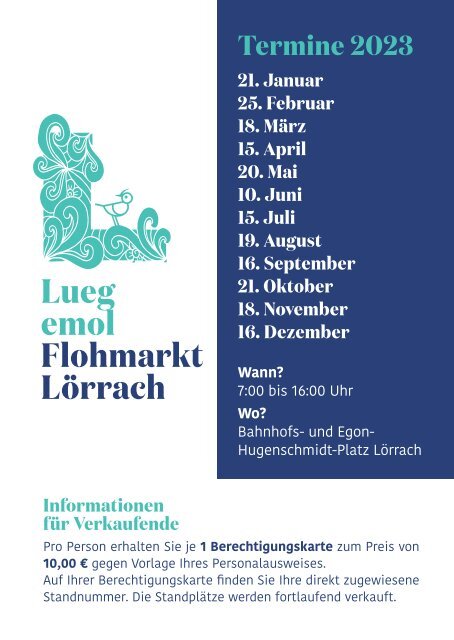 Flohmarkt Flyer 2023